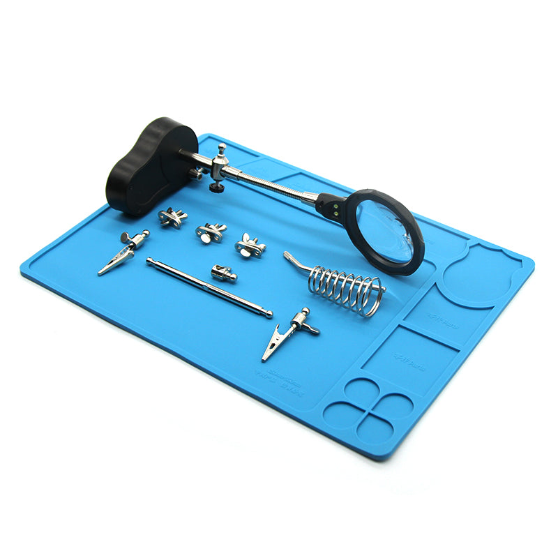 PCB Welding Clamp with Lamp & Magnifier