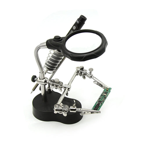 PCB Welding Clamp with Lamp & Magnifier