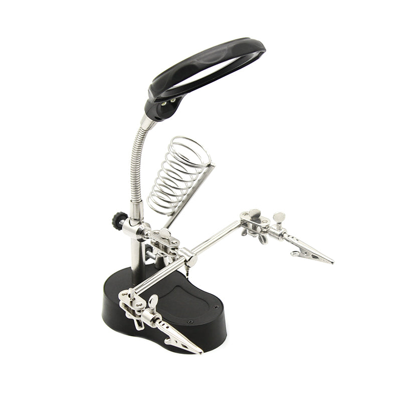 PCB Welding Clamp with Lamp & Magnifier