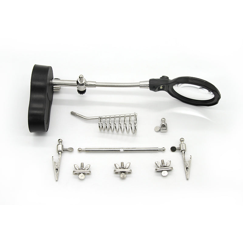 PCB Welding Clamp with Lamp & Magnifier