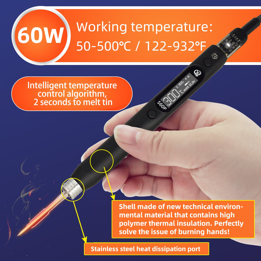 S60P Soldering Iron Kit 60W (C210) - 1 tip