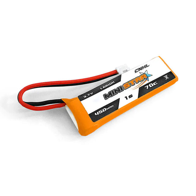 4 Packs CNHL MiniStar 450mAh 3.7V 1S 70C Lipo Battery with PH2.0