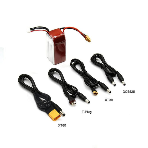 XT60/XT30/T-Plug/DC5525 to DC5525 Power Cable (1m)