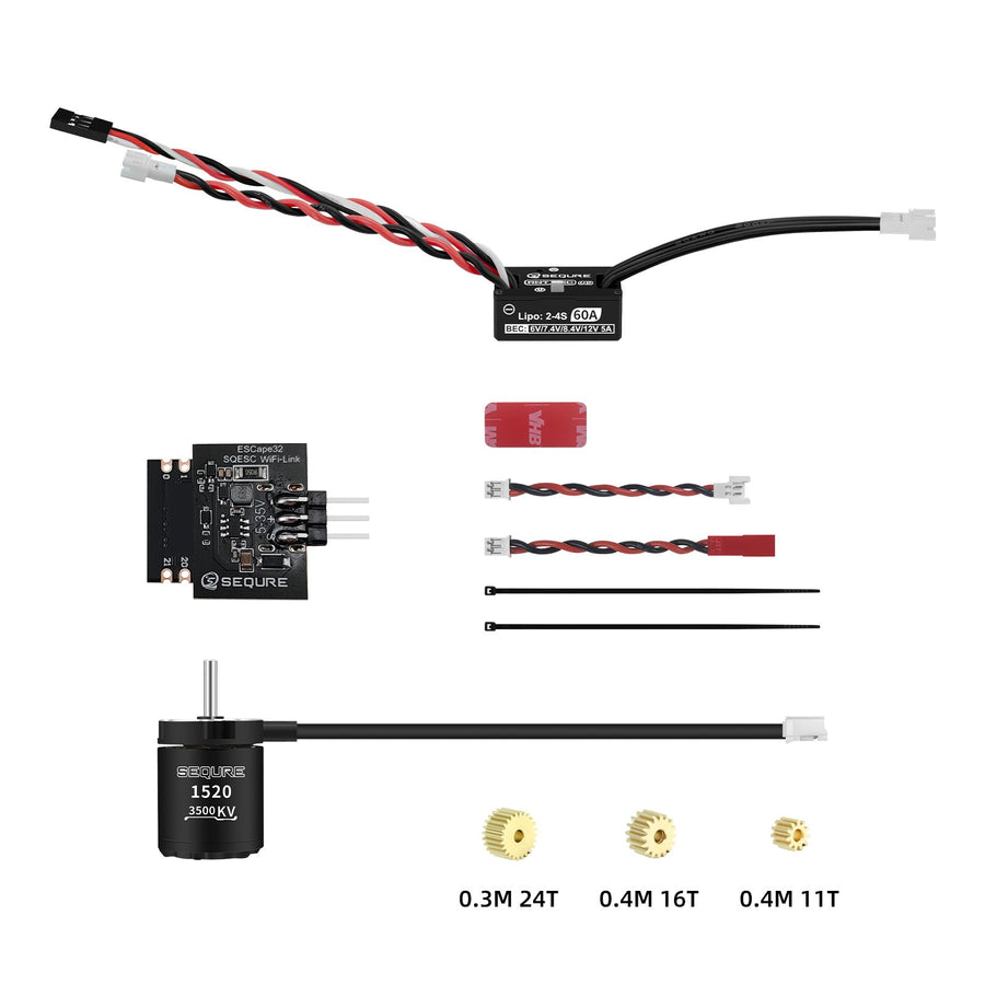 ANT ESC V2 & 1520 Motor Power Kit 2-4S 60A (1/16-1/24 RC Crawler)