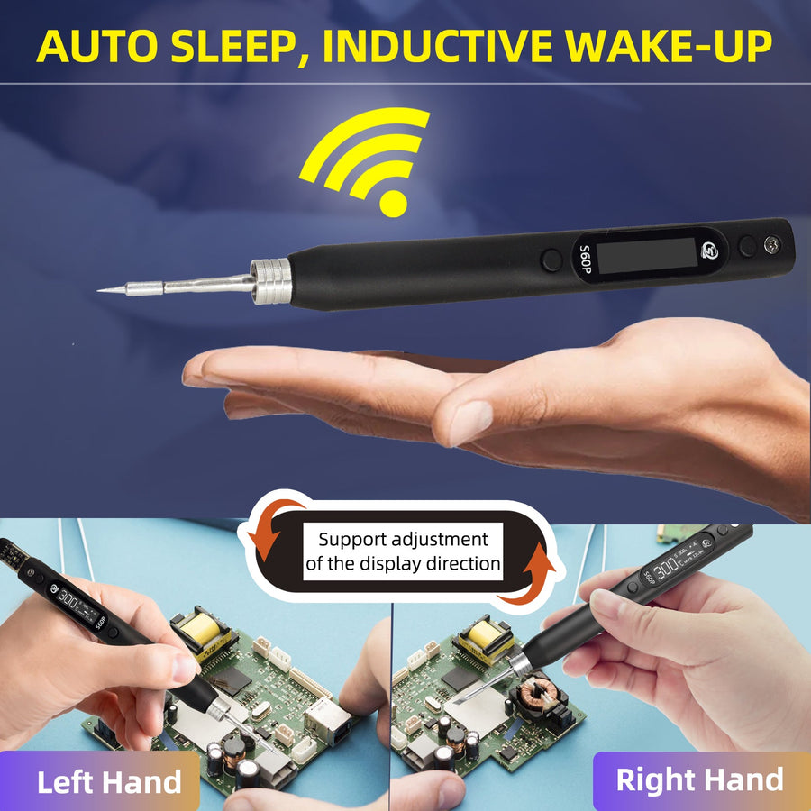 S60P Soldering Iron 60W (C210) - simple, 4 tips