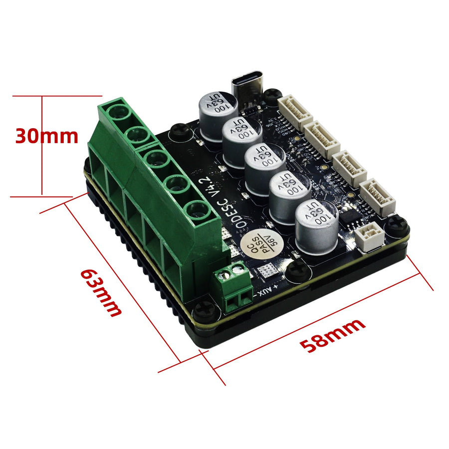 ODESC 3.6 Dual-Drive Brushless Motor Controller 8-56V (with Heat Sink)