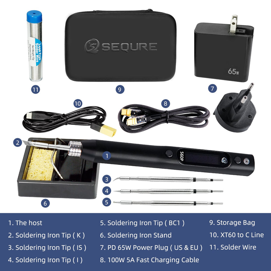 S60P Soldering Iron 60W (C210) - simple, 1 tip