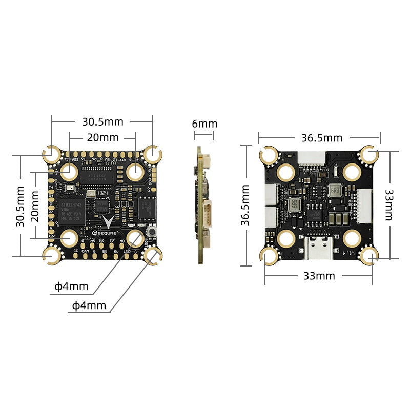 H743 Flight Controller MPU6000 4-8S Dual BEC