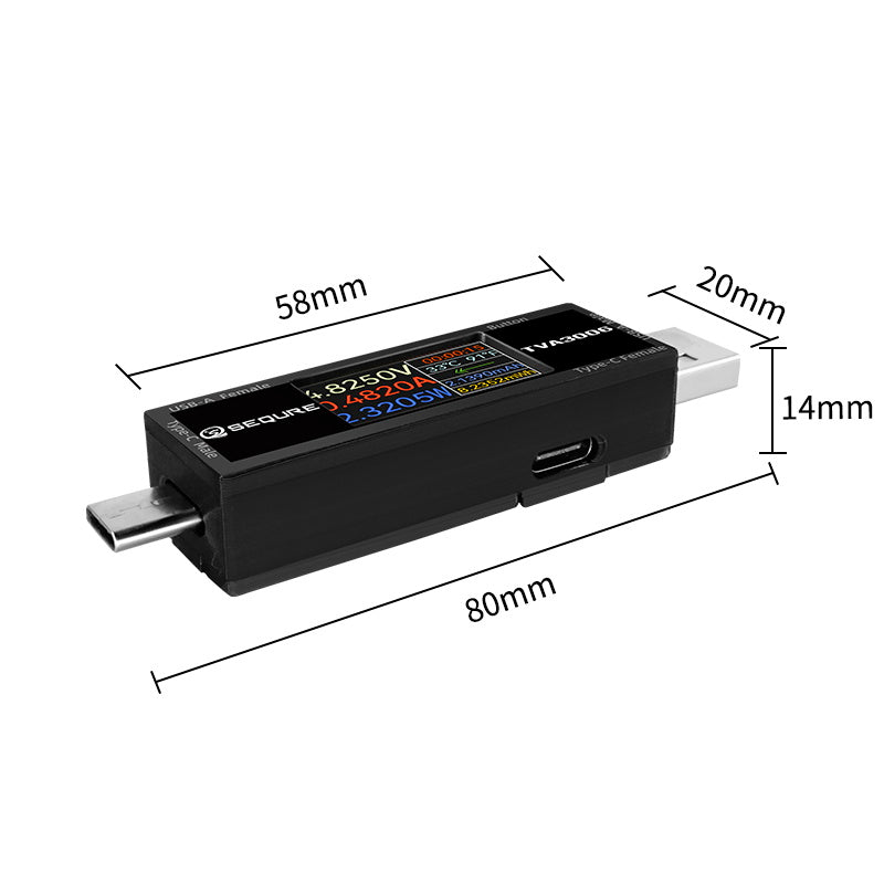 TVA3006 High-Precision Volt-Ammeter Power Meter (USB-C)
