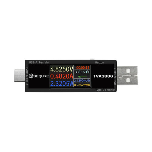 TVA3006 High-Precision Volt-Ammeter Power Meter (USB-C)