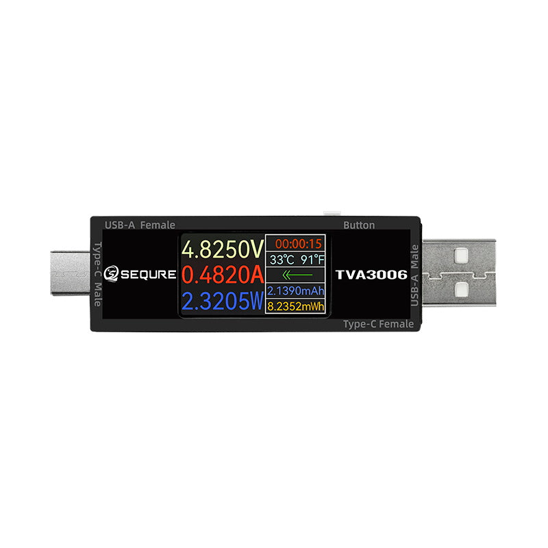 TVA3006 High-Precision Volt-Ammeter Power Meter (USB-C)
